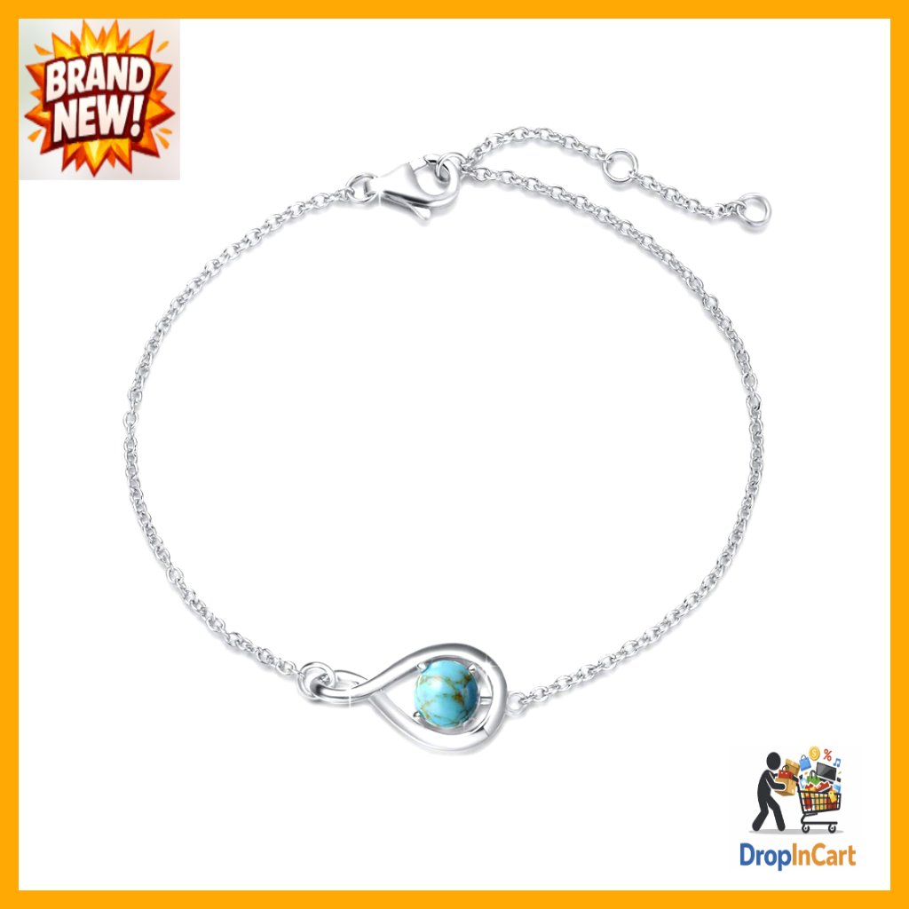 Sterling Silver Infinity Birthstone Bracelet Minimal Chic Fine Jewelry Gift